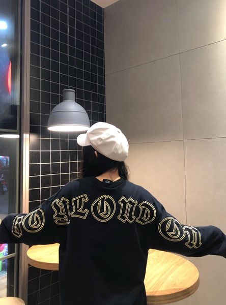 

2020 spring and autumn ladies sweater fashion long sleeve sweatshirt casual clothing*135*ma185, Black