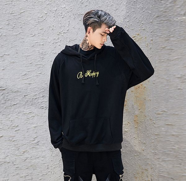 

yzbzjc 2018 winter christmas men fashion hoodies new autumn men's clothing printed hooded sweatshirts, Black