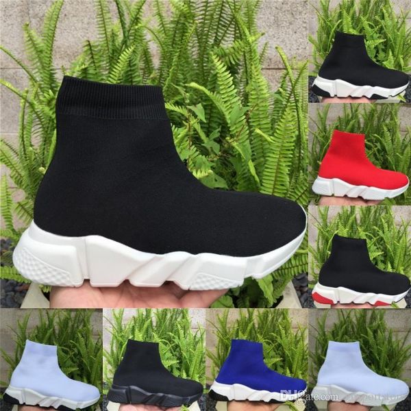 

short boots knit sock shoes men speed trainer women sneakers walking casual shoe all black high chaussures fashion luxury designer shoes