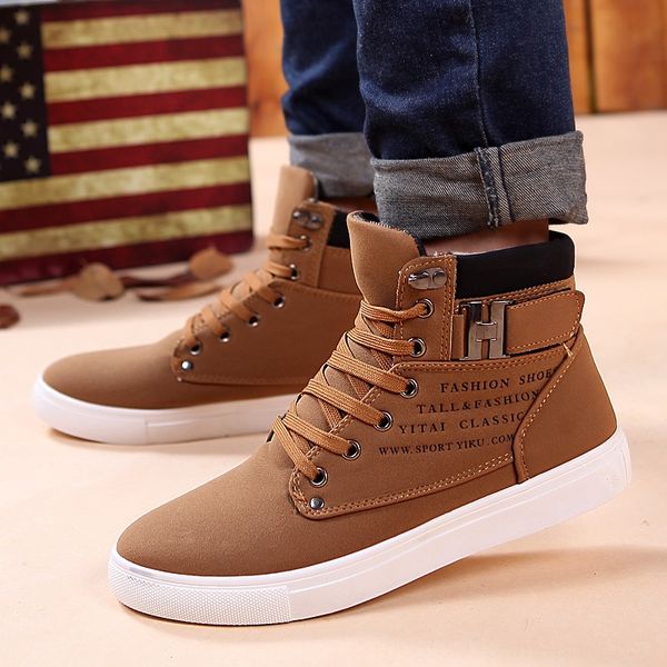 

ankle warm snow boots winter lace-up men shoes 2019 new arrival fashion flock plush winter boots men size 39-47, Black