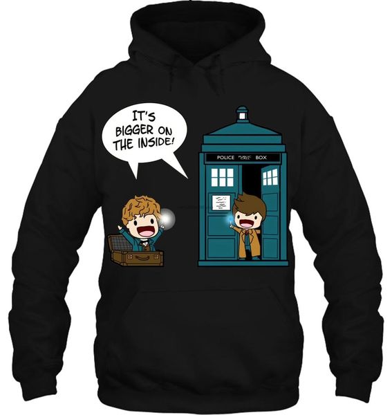 

men hoodie funny fantastic beasts newt scamander who combo tee women streetwear, Black