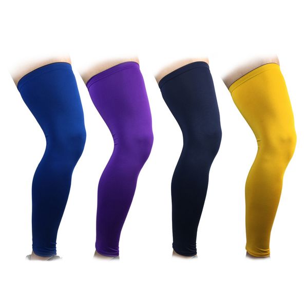 

2pcs basketball knee pads professional long leg sleeve sport protector cycling uv sun kh889, Black