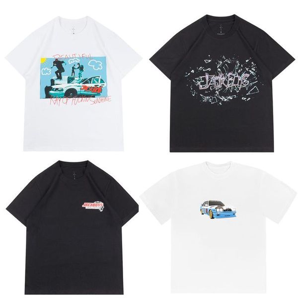 

2020ss ins travis scott jackboys cactus jack p tee skateboard mens t shirts women street casual tshirt, White;black