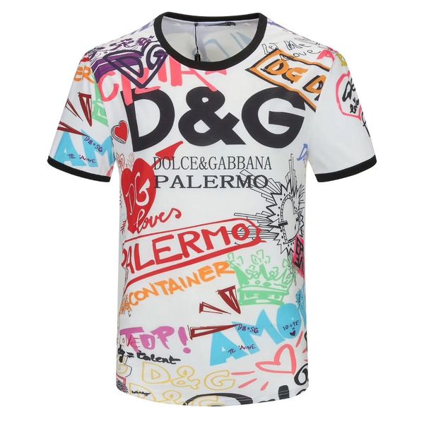 

spring and summer luxury men's designer t-shirt letter printing round neck short sleeve black white fashion men and women tee, Gray