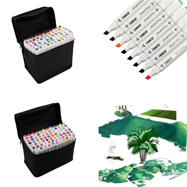 

60 and 80 color five drawing double-pointed markers brush pen