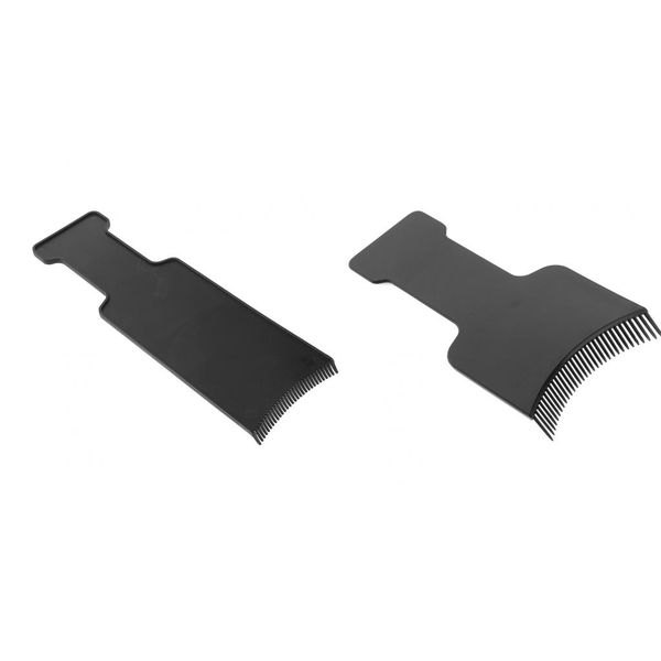 

2 piece salon barber hair coloring board dyeing tint plate highlighting sectioning comb hairdressing tool m/s, Silver