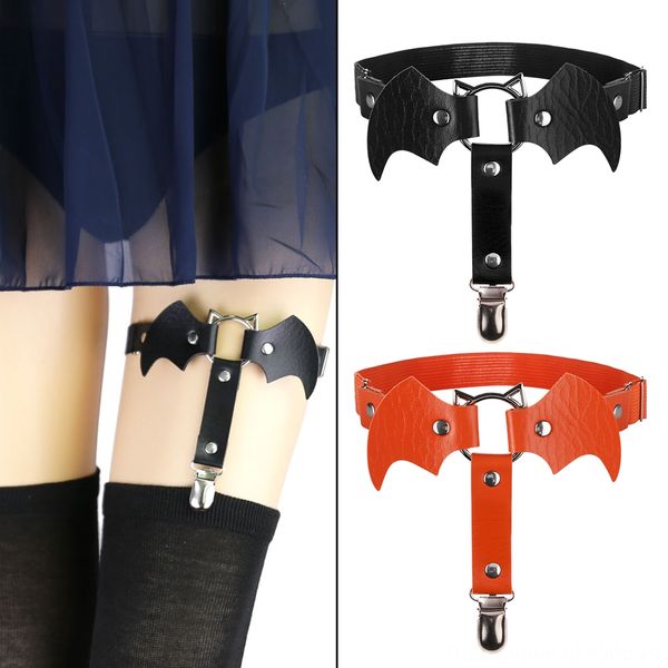 

1pc new punk thigh ring original exaggerated fashion ladies nightclubs legs wings leather suspenders belts & accessories garter socks socks, Black;white