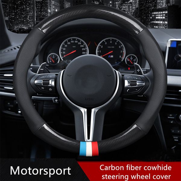 

carbon fiber car steering wheel cover leather steering covers for kia k2 k5 k4 kx3 kx5 kx7 kx cross rio optima