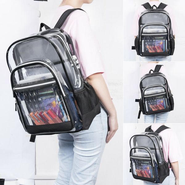 

clear tote bag pvc transparent backpack purse shoulder handbag travel school bag