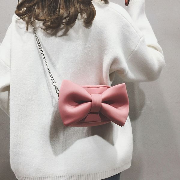 

bow tie girl messenger bag fashion chain shoulder bag girls mini wallet phone