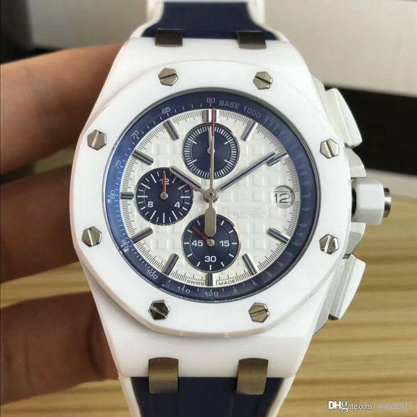 

men's 42mm fashionable multi-functional quartz electronic watch, luminous band calendar sports factory popular quartz electronic watch, Slivery;brown