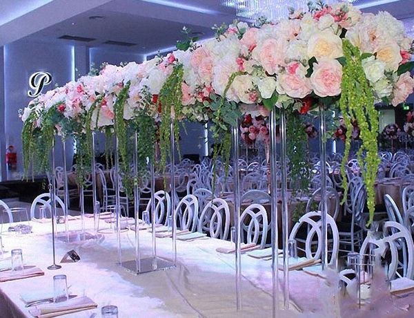 

wedding porps acrylic flower stand crystal vase transparent load lead table center frame candle holder home decoration