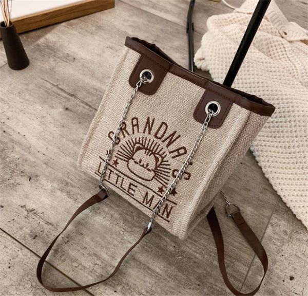 

New Cute Ladies Bag Chain Single Shoulder Large Capacity Canvas Bag PH-CFY20061945