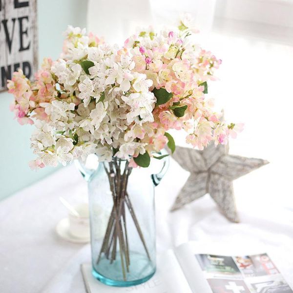 

artificial flower peach blossom floral wedding bouquet party decoration artificial flower home outdoor decoration