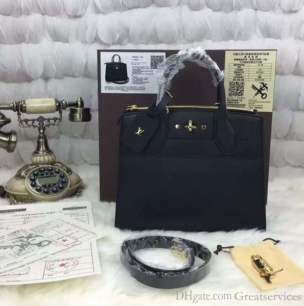 

m51028 city steamer small handbag oxidized real leather iconic bags shoulder bag totes cross body business messenger bags