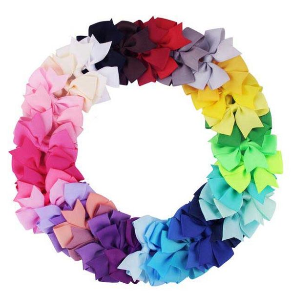 40 Candy Colors Girl BB Hair Bows Candy Colors 3.15 inch Bow Design Girl Clippers Clip per capelli per ragazze Accessorio per capelli