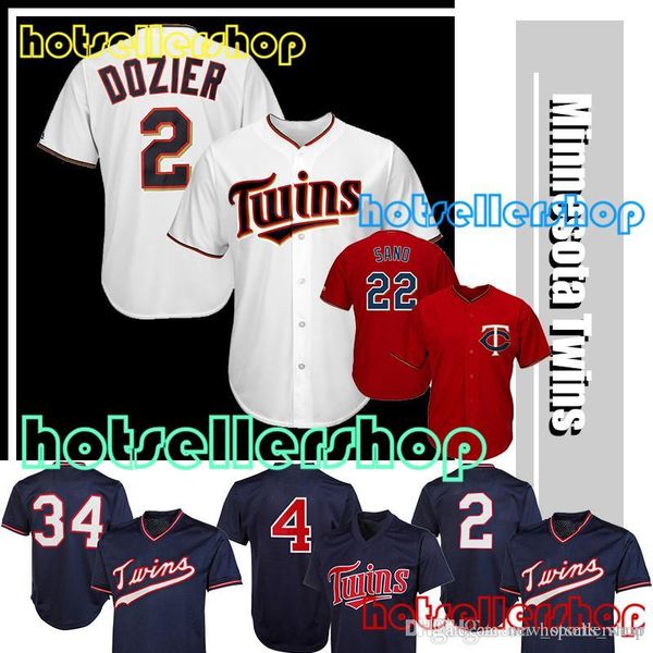 

Minnesota baseball jerseys Twins 34 Kirby Puckett 2 Brian Dozier 22 Miguel Sano stitched Embroidery Logos Cheap wholesale Cheap sales