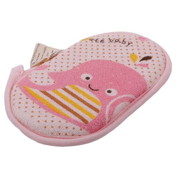 

lovely rubbing towel brush for infant kids fish prints sponge powder cartoon super soft cotton baby bath shower brush 3 colors
