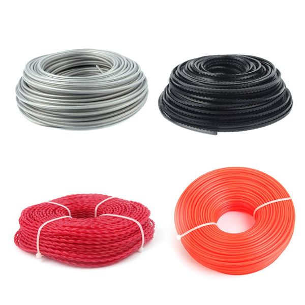 

professional nylon round square twist steel wire serrated style rope strimmer cutting cord mower parts