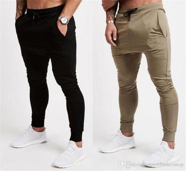 

новые мужские спортивные брюки повседневный открытый бег и тренировка тонкий карандаш брюки дизайнерские мужские спортивные штаны для бега т, Black