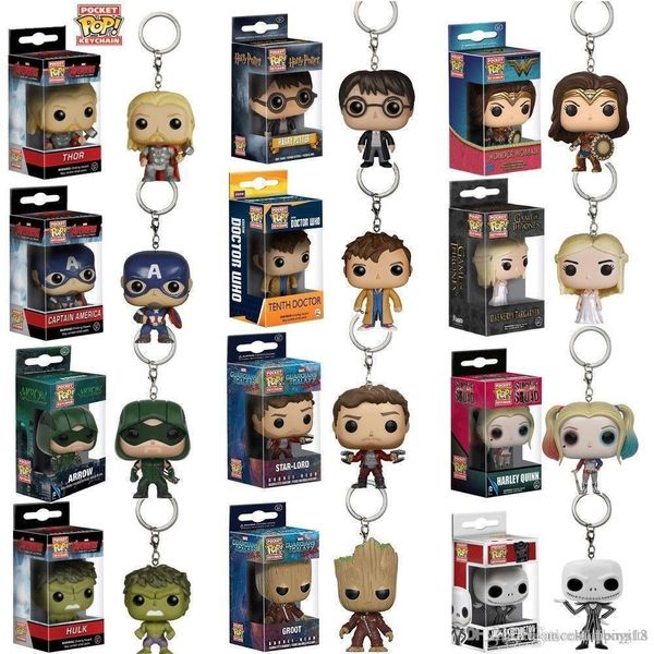 

lxh t01 funko карманный pop! брелок детские гроот, batman, дэдпул винил рисунок брелоков горячие 10шт оптовые продажи