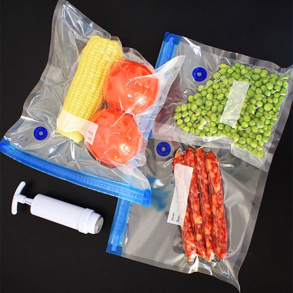 

reusable storage vacuum seal bags with hand pump bag sealing clips wrap for storage saving seal packet