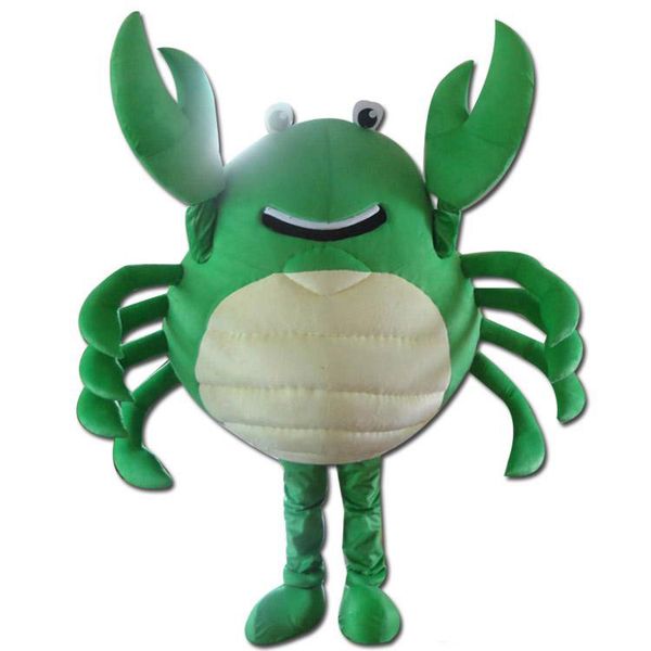 

2018 giant big green crab mascot costume for to wear, Red;yellow