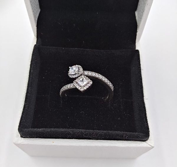 

аутентичные 925 серебряные кольца аннотация элегантность, прозрачный cz подходит европейский pandora стиль ювелирных изделий бесплатная дост, Silver