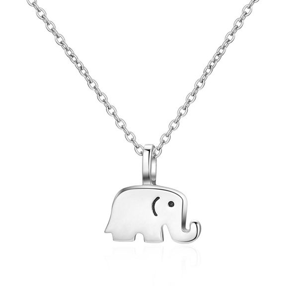 

cute elephant 925 sterling silver pendant necklaces for women link chain necklace choker fine jewelry cadenas de plata 925 mujer