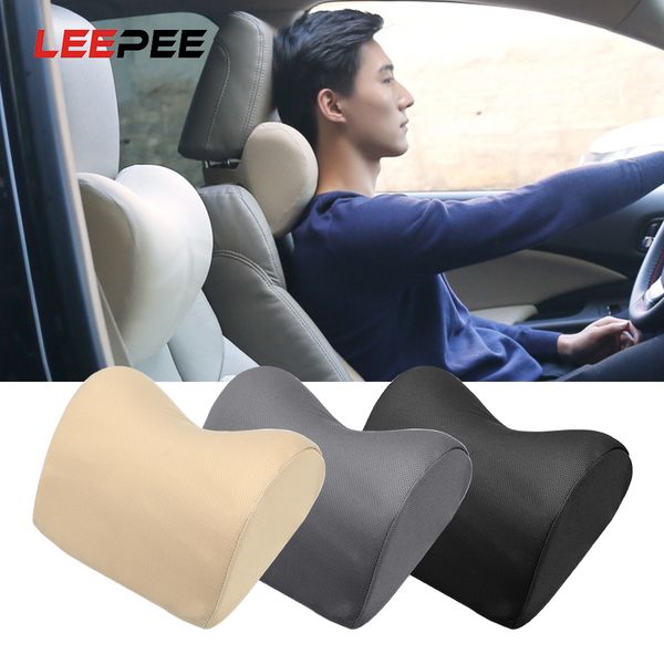 

leepee 1pcs car headrest neck pillow auto head rest cushion neck protection for seat chair in auto head safety support pad