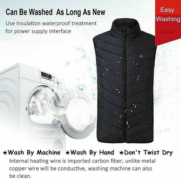 

2020 winter electric usb heating jacket outdoor sleeveless coat waistcoat winter unisex, Black;white