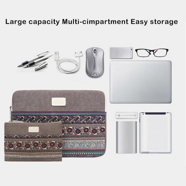 

lapliner bag computer bag fashion ethnic style canvas tablet liner 2020 computer