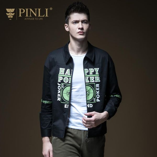 

2018 casaco masculino jacket pinli product made the new spring men's cultivate morality printing men coat lapels b191304151, Black;brown