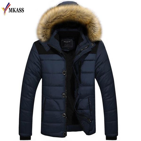 

mkass brand new fashion winter jacket men 2018 new parka coat men down keep warm plus size 4xl 5xl, Tan;black