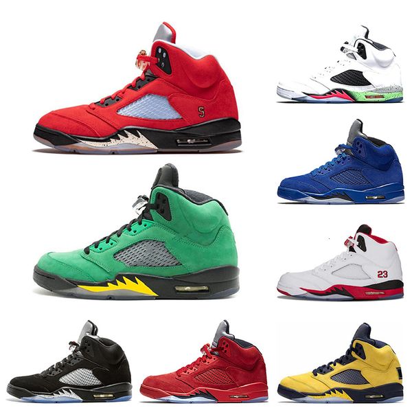 

trophy room ice blue 5 5s mens basketball shoes laney blue red suede fab 5 sp fire red sports sneakers 7-13