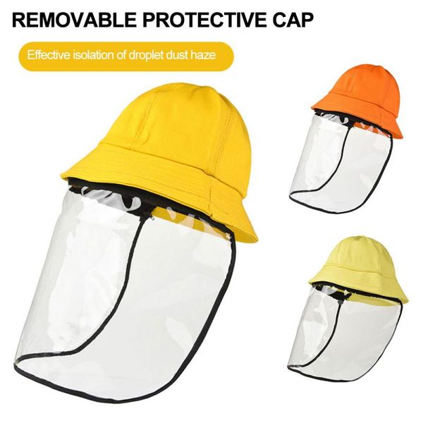 

new cap anti-droplet removable transparent empty hat outdoor fisherman hat baseball cap for children, Black