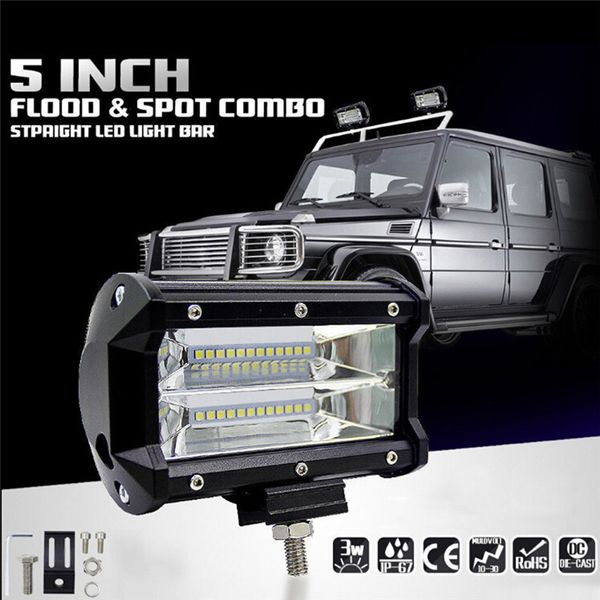 

new 72w led work light car flood beam led light bar bar for truck trailer car offroad driving