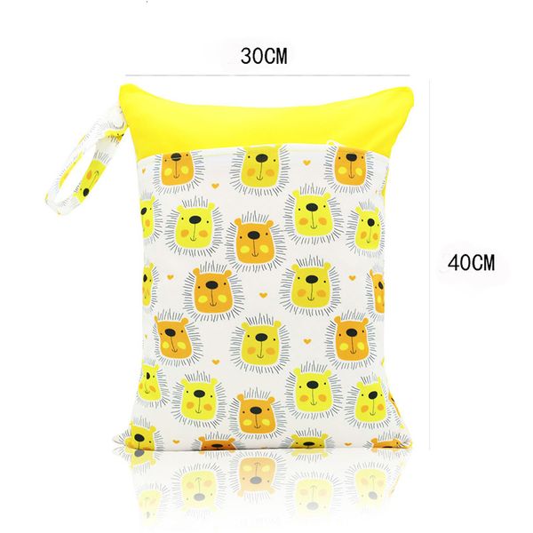 

30x40cm diaper bags waterproof reusable hanging wet/dry pail print bag cloth for baby diaper inserts nappy laundry with zipper