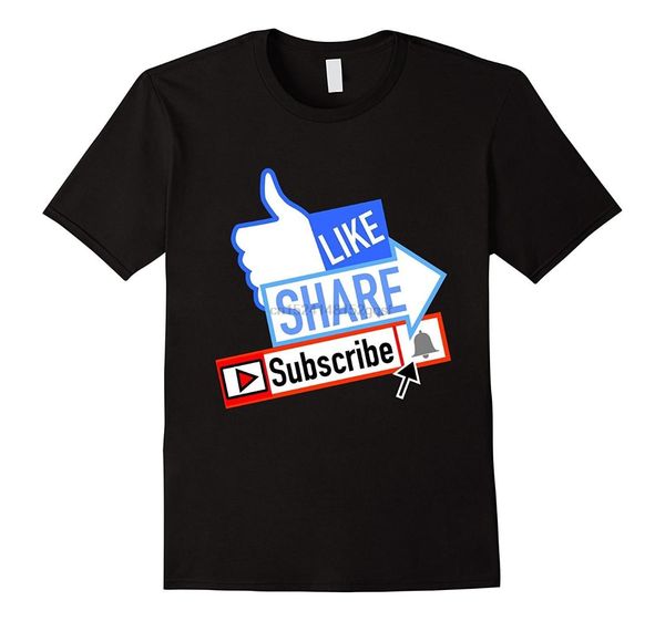 

социальные сети нравится поделиться подписаться уведомление bell t-shirt funny design size s-xl, White;black