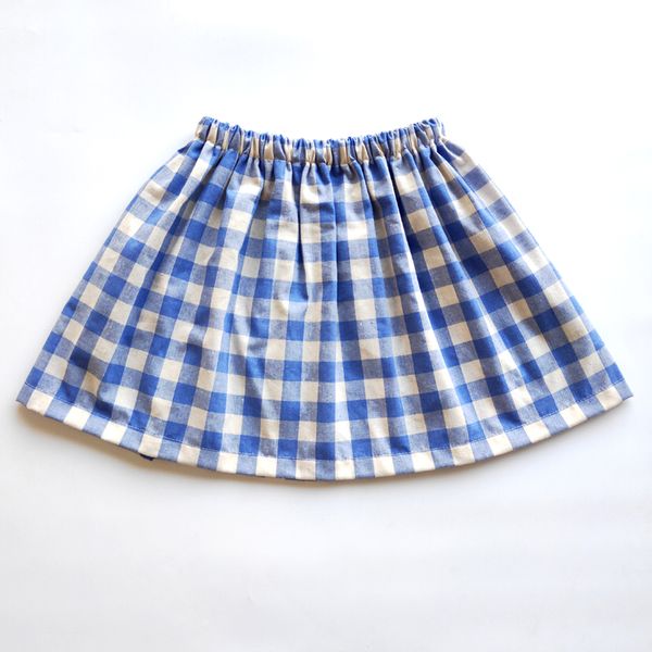 

blue checked lattice pattern children grid print tutu skirt girls summer kids clothes toddler baby girl cotton princess skirts