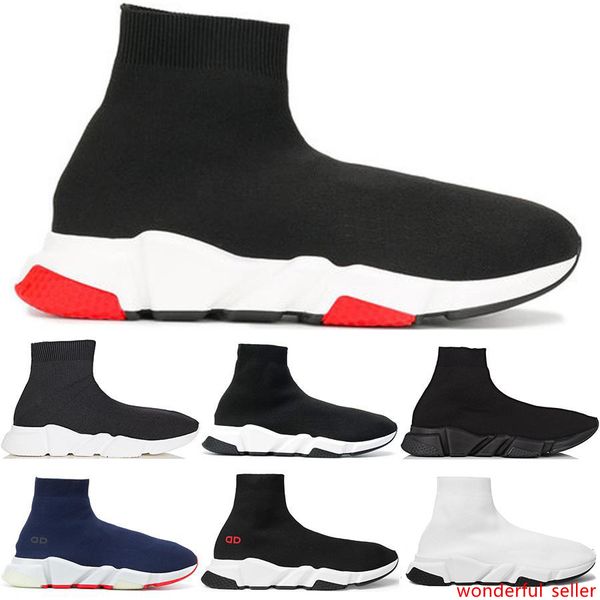 

new luxury designer speed trainer casual shoes black royal eye glitter flat fashion socks boots sneakers fashion trainers runner 36-45