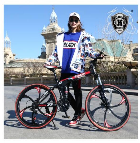 

kubeen mountain bike 26-inch steel 21-speed bicycles dual disc brakes variable speed road bikes racing bicycle