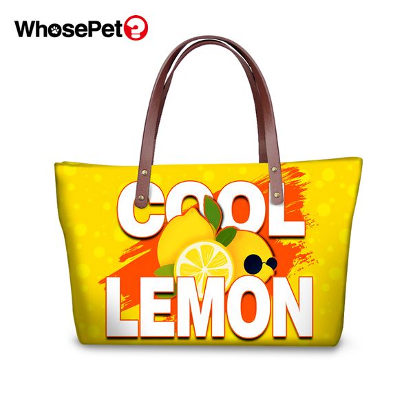 

whosepet fruit women totes bags strawberry prints pattern handbag cartoon women large capacity shoulder bags cross body