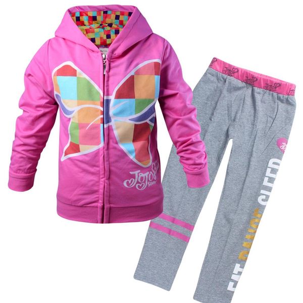

2019 jojo siwa jacket coat leggings pants spring autumn cartoon children girls clothing set costume tracksuit clothes 4-12t, White
