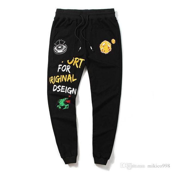 

black men the letter printing bunch of foot who's trousers streetwear leisure fashion outdoor loose type motion pants the new style q