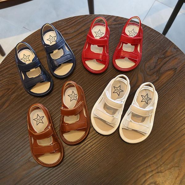 

baby kids sandals fashion children summer sandals beach casual shoes boys girls kids soild vintage retro shoes schoenen, Black;red