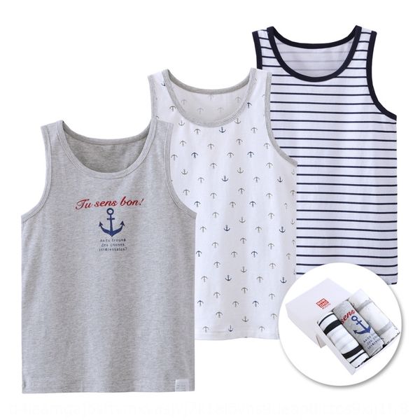 

class a children's camisole male and female children's cool pure cotton 3-piece boxed baby underwear underwear vest vest vest, Blue