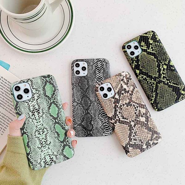 

phone case for iphone 11pro/11/11promax xs/x xr xsmax 7p/8p 7/8 6p/6sp 6/6s protective shell fashion snake skin pattern back cover