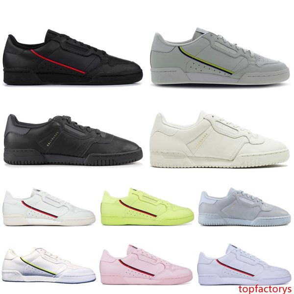

powerphase calabasas continental 80 casual shoes core black white pink semi-frozen yellow grey women mens trainer sports sneakers wholesale