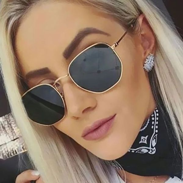 

red bean classic irregula sunglasses women men brand designer sun glasses for women alloy mirror sunglasses ray female, White;black